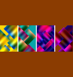 A Set Of Four Colorful Abstract Backgrounds With