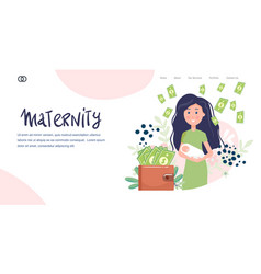 Landing Page Young Woman With Ba Money Purse