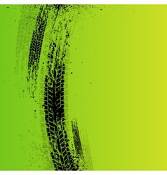 Tire Tracks Background Green