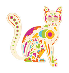 Dia De Los Muertos Painted Cat