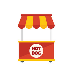 Hot Dog Stand Icon Flat Street Kiosk