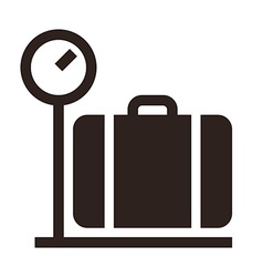 Luggage On Weigh Scales Icon