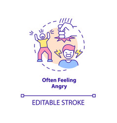 Often Feeling Angry Concept Icon