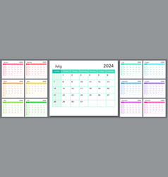 Planner Template With Calendar For 2024 Year