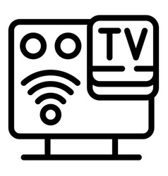 Smart Box Wifi Icon Outline Tv Home