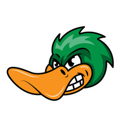 Angry Duck Head Mascot