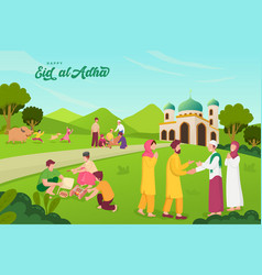 Happy Eid Al-adha Mubarak Greeting Card