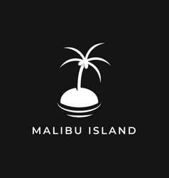 Malibu Island Concept Monogram Logo Template