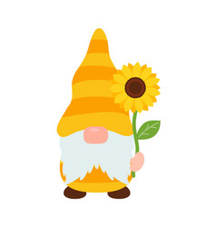 Sunflower Gnomes Wearing Bees Holding