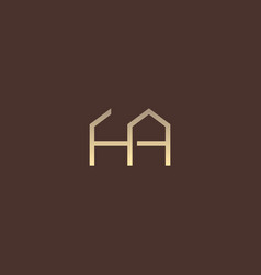 Ha Home Logo Design Letter Ah