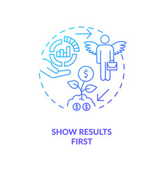 Show Results First Blue Gradient Concept Icon