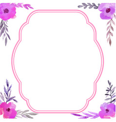 Watercolor Flower Frame Elegant Wedding