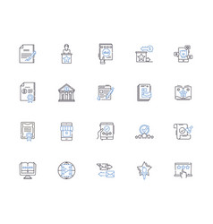 Branding Outline Icons Collection Branding