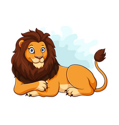 Cartoon Lion Isolated On White Background