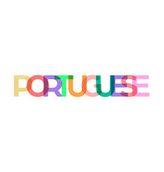 Portuguese Colorful Typographic Banner