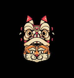 Tiger Lion Dance Retro