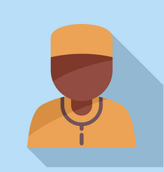 African Business Person Icon Flat Happy