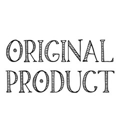 Original Product Label On White