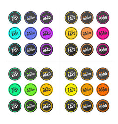 Set Labels Gradation Levels Difficulty