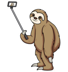 Sloth Taking A Selfie Cartoon Clip Art