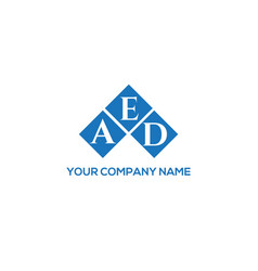 Aed Letter Logo Design On Black Background