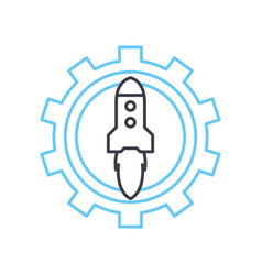 Launch Optimization Line Icon Outline Symbol