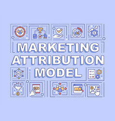 Marketing Attribution Model Word Concepts Purple