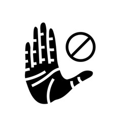 No Hand Glyph Icon