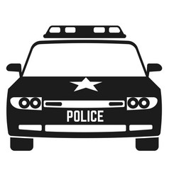 Police Car Icon Patrol Auto Front View