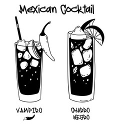 Popular Mexican Cocktail Vampiro And Charro Negro