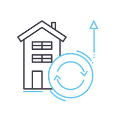 Lease Renewal Line Icon Outline Symbol