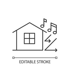 Sound Insulation Linear Icon