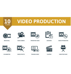 Video Production Set Icon Contains