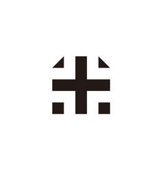 Home Plus Squares Geometric Symbol Simple Logo