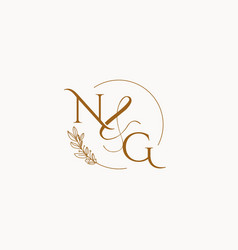 Ng Initial Wedding Monogram Logo