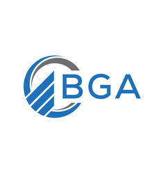 Bga Flat Accounting Logo Design On White