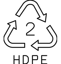 Hdpe Recycle Plastic Product Line Icon