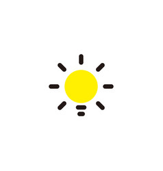 Sun Bulb Geometric Symbol Simple Logo