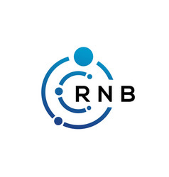 Rnb Letter Technology Logo Design On White