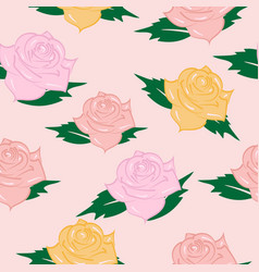 Seamless Pattern Rose Pastel Colors