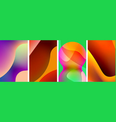 Liquid Abstract Shapes With Gradient Colors