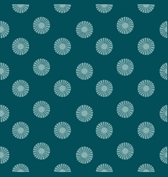 Seamless Pattern Abstract Flowers On Teal