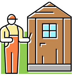 Shed Installation Repair Color Icon