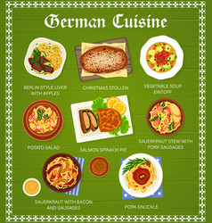 German Cuisine Meals Menu Page Template