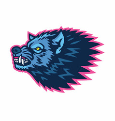 Mad Wolf Logo Sports Mascot Design Template