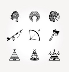 Set Of Indian Tribes Icons