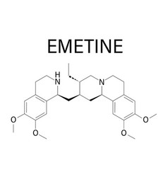 Emetine Molecule Skeletal Formula