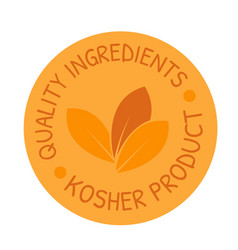 Quality Ingredients Of Kosher Product Package