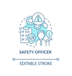 Safety Officer Turquoise Concept Icon