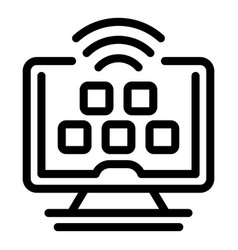 Smart Monitor Icon Outline Home Tv